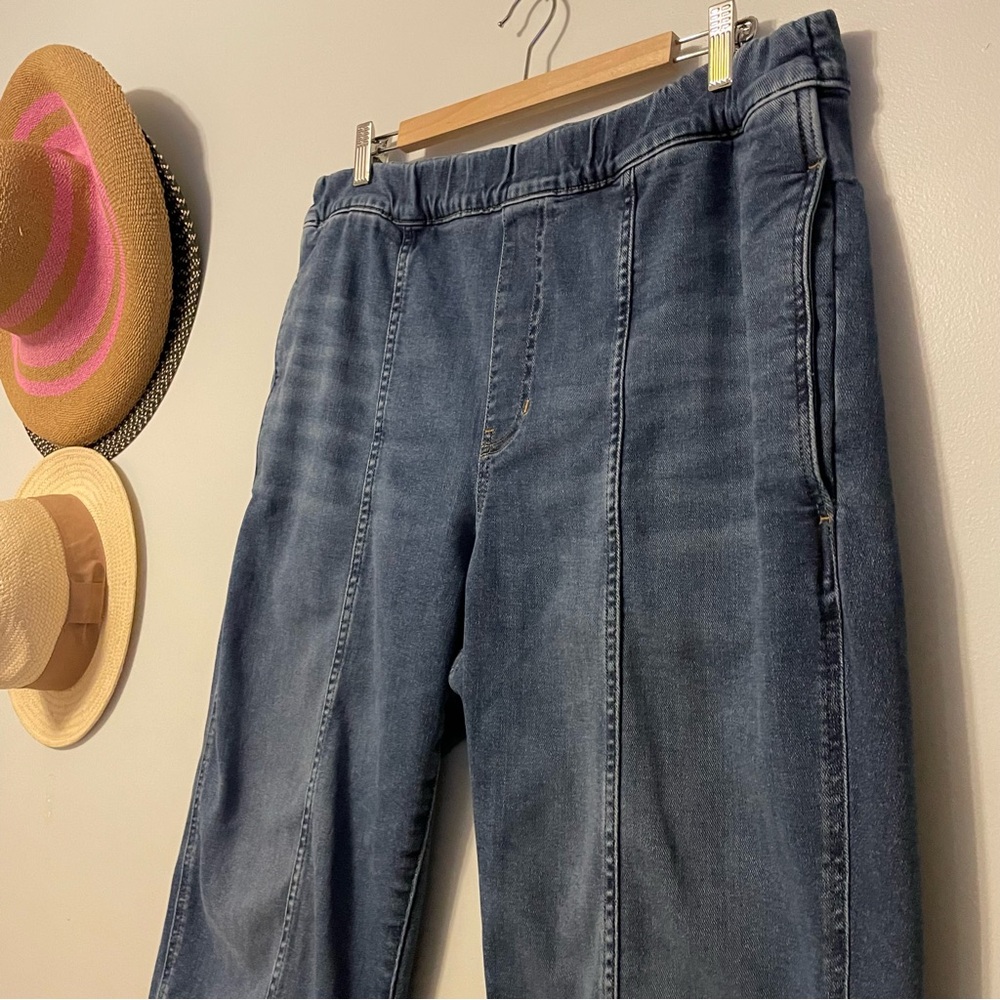 Madewell Pull-On Relaxed Jeans in Caville Wash Seamed   Women’s Size Large - Picture 15 of 15